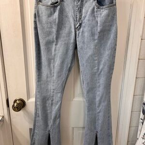 Stylish Light Blue Flare Jeans for Women